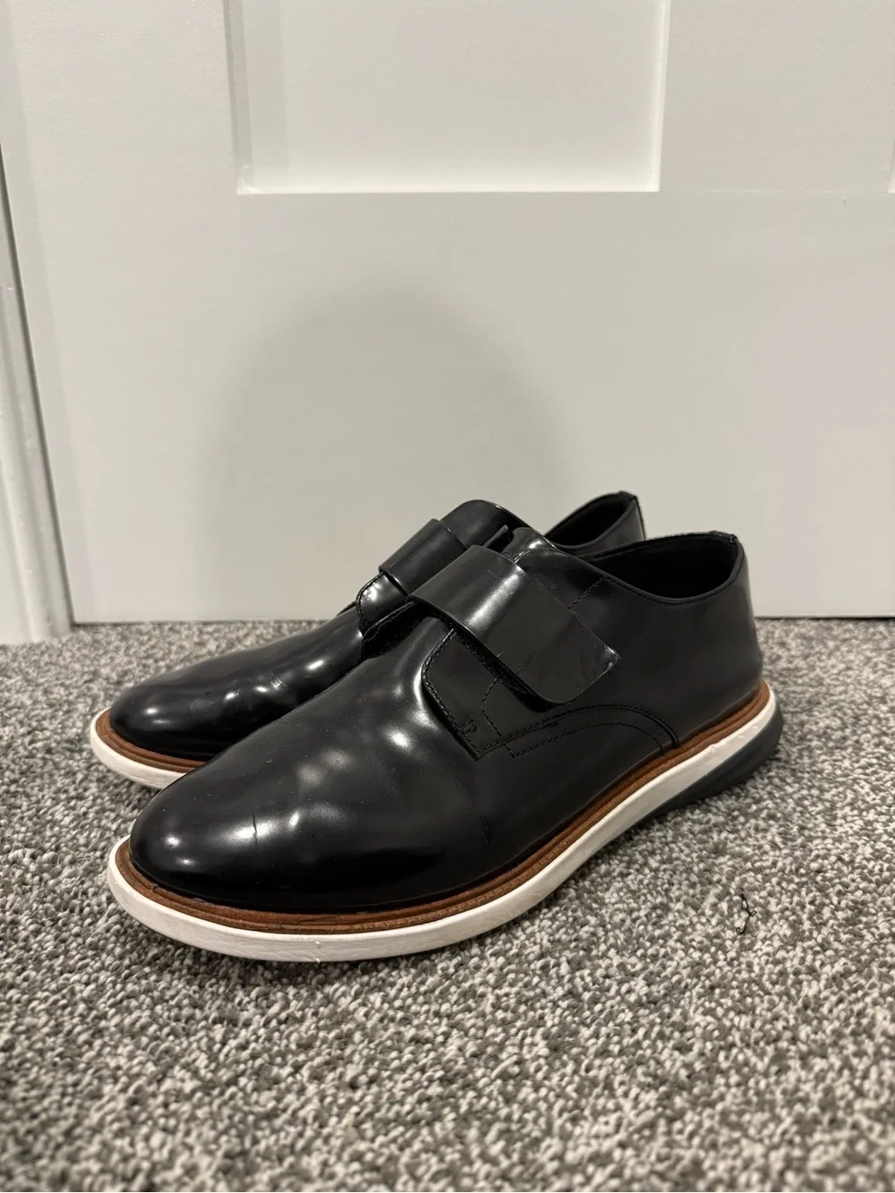 Cole Haan Black Monk Loafers in Black